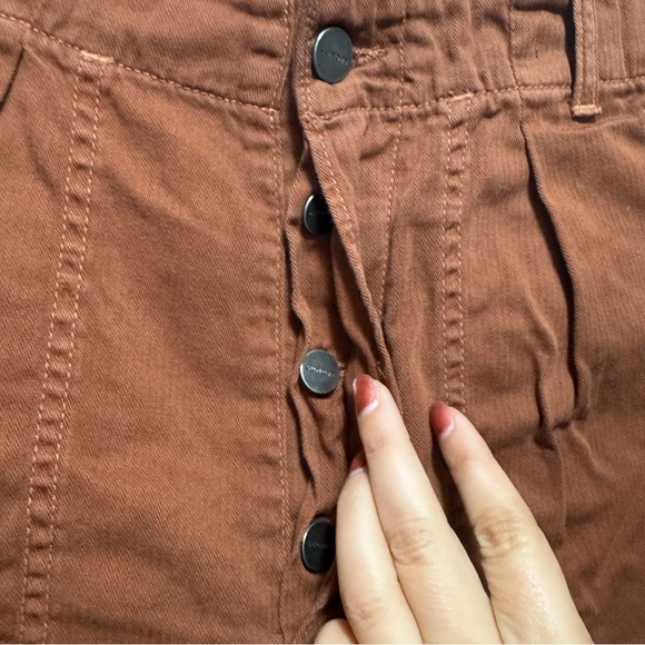 Sundry Rust Cotton Croft Pants High Waisted Button Fly Size 33x21 - Picture 4 of 8
